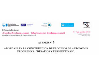 3º Ateneo abordaje en la construcción de procesos de autonomía progresiva